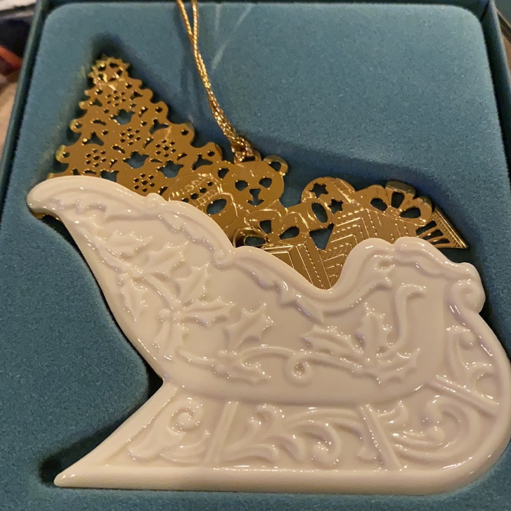 ~Lenox~ Vintage Sleigh Full of Toys Ornament